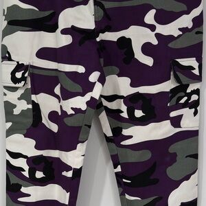 Purple Camouflage Cargo Pants